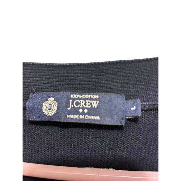 J Crew Cardigan Sweater Mens Large Navy Blue Button Front Pockets Classic Casual - Picture 2 of 6